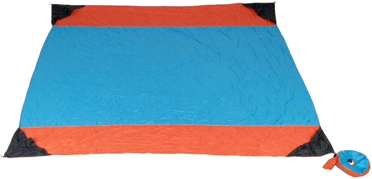 Ticket To The Moon Beach Blanket 213x213cm aqua / orange