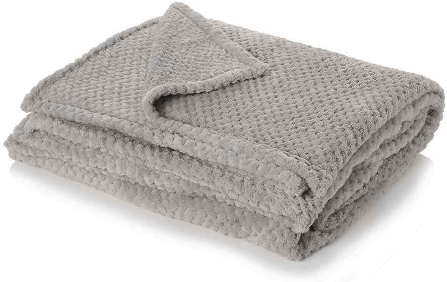 Dreamscene Luxury Waffle Throw - Silver Grey