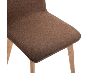 Vidaxl Essplatzstuhle Stoff Massivholz Eiche 6 Stk Braun 276924 Ab 353 99 Preisvergleich Bei Idealo De