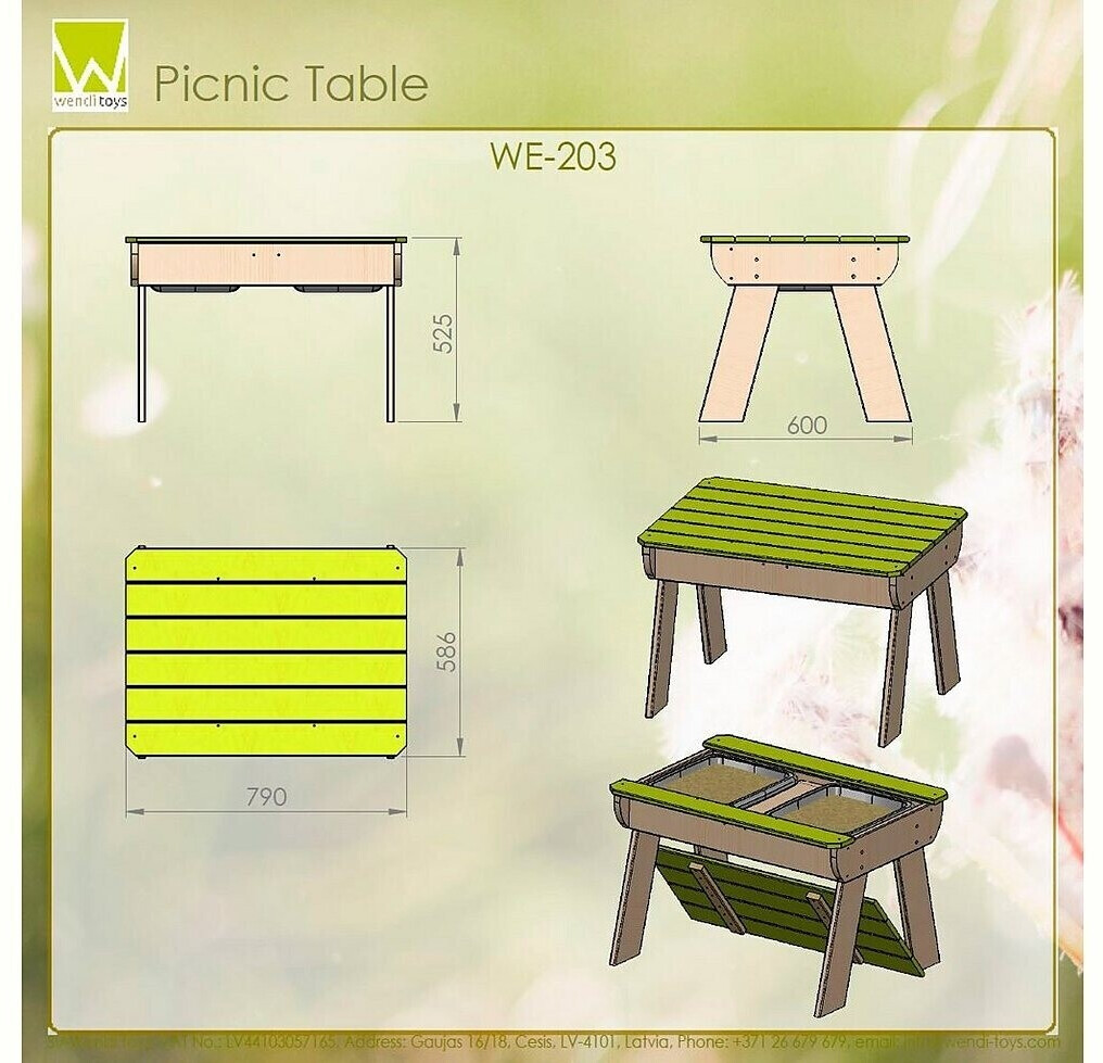 Wendi Toys Sand & Water Playtable 60x80x50cm