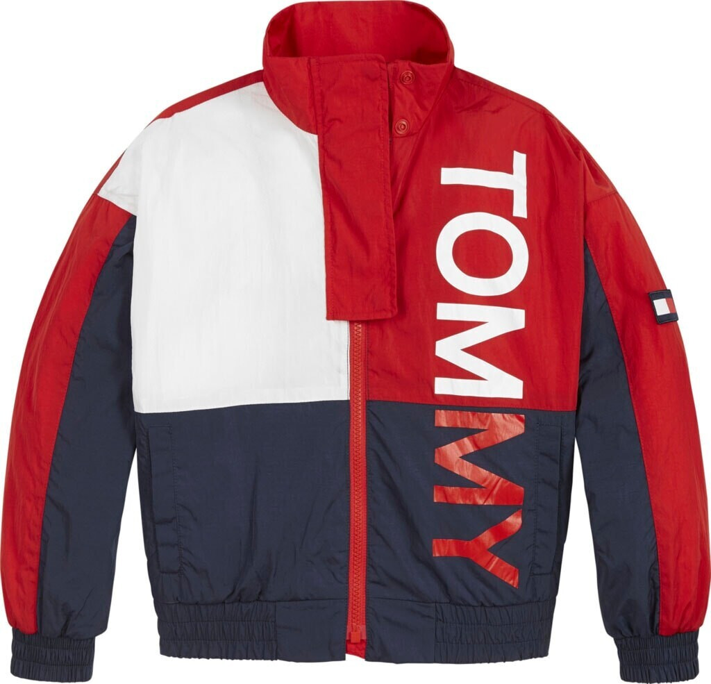 Tommy Hilfiger Colour-Blocked Logo Jacket (KS0KS00186) deep crimson/twilight navy