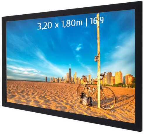 Kimex Ecran de projection sur cadre 3,20x1,80m 16:9