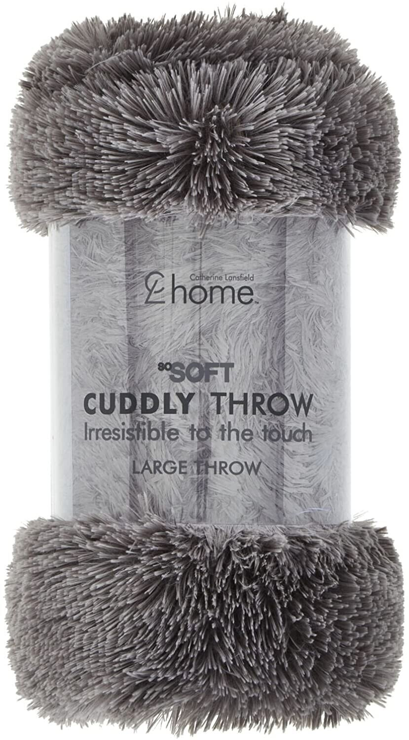 Catherine Lansfield Cuddly Throw (150 x 200cm) - Charcoal