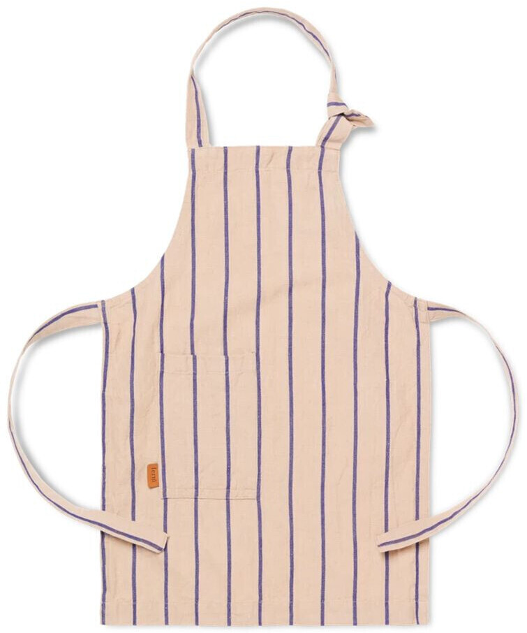 Ferm Living Hale kitchen apron, rose / bright blue