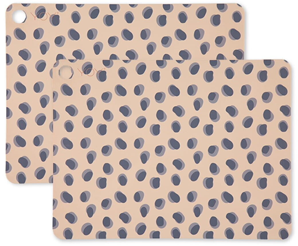 OYOY Placemat Leopard Dots, 45 x 34 cm, camel (set of 2)