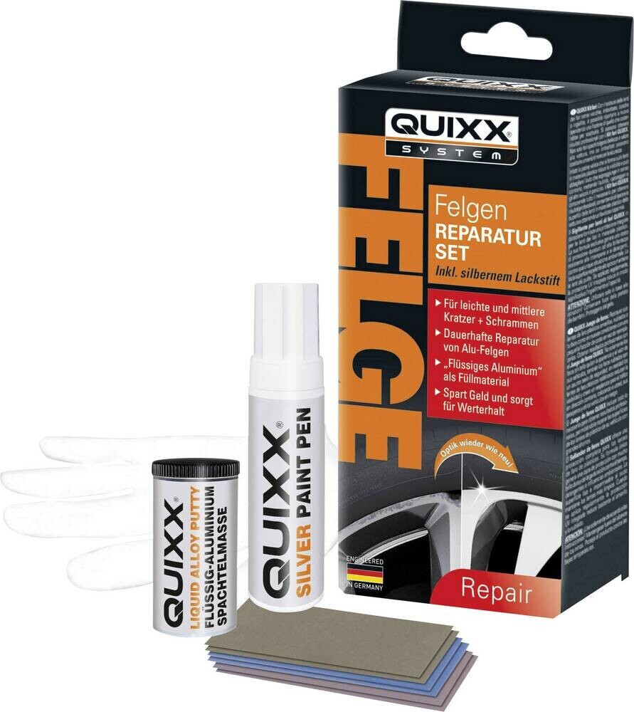 Quixx Felgen Reparatur-Set 5tlg Schwarz