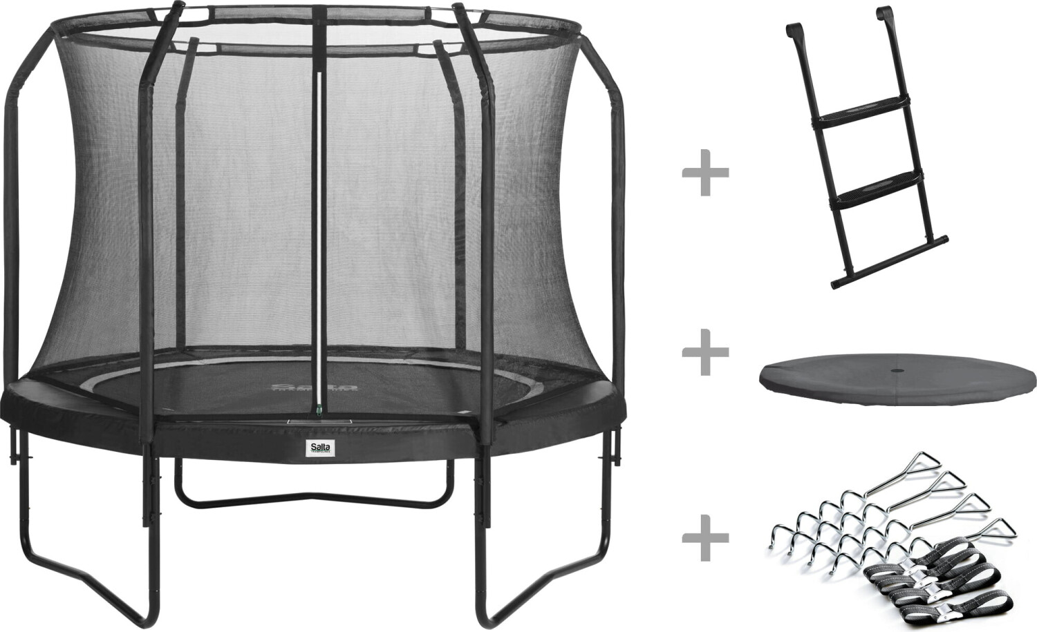 Salta Premium Black Edition 251 cm incl. ladder and weather protection cover