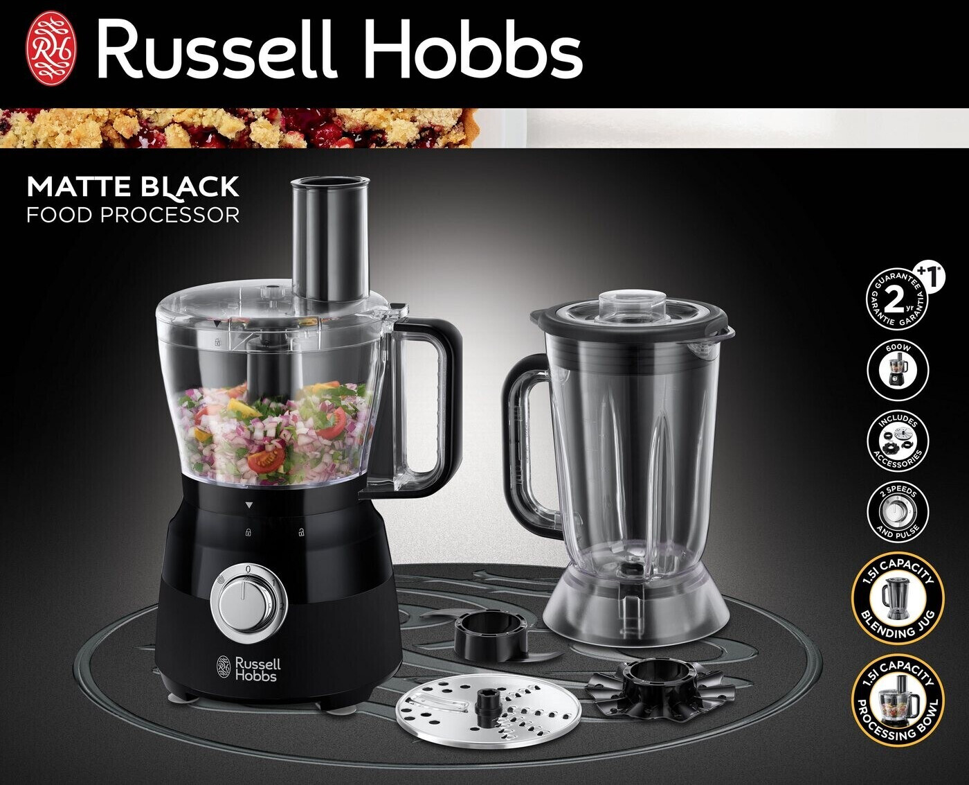 Russell Hobbs Food (24732-56 67,40 Matte € Processor ab ) Black | Preisvergleich bei