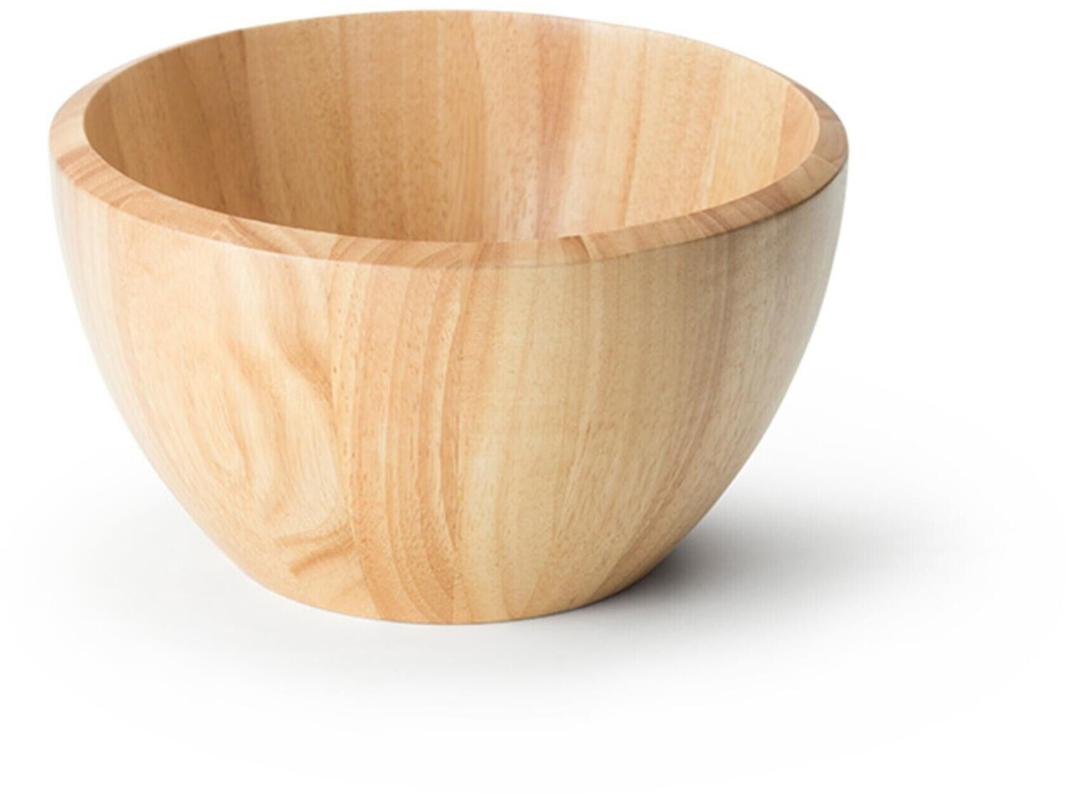 Continenta Salad bowl made of rubber tree wood, fruit bowl, size: Ø 25 x 14.5 cm, made of rubber tree