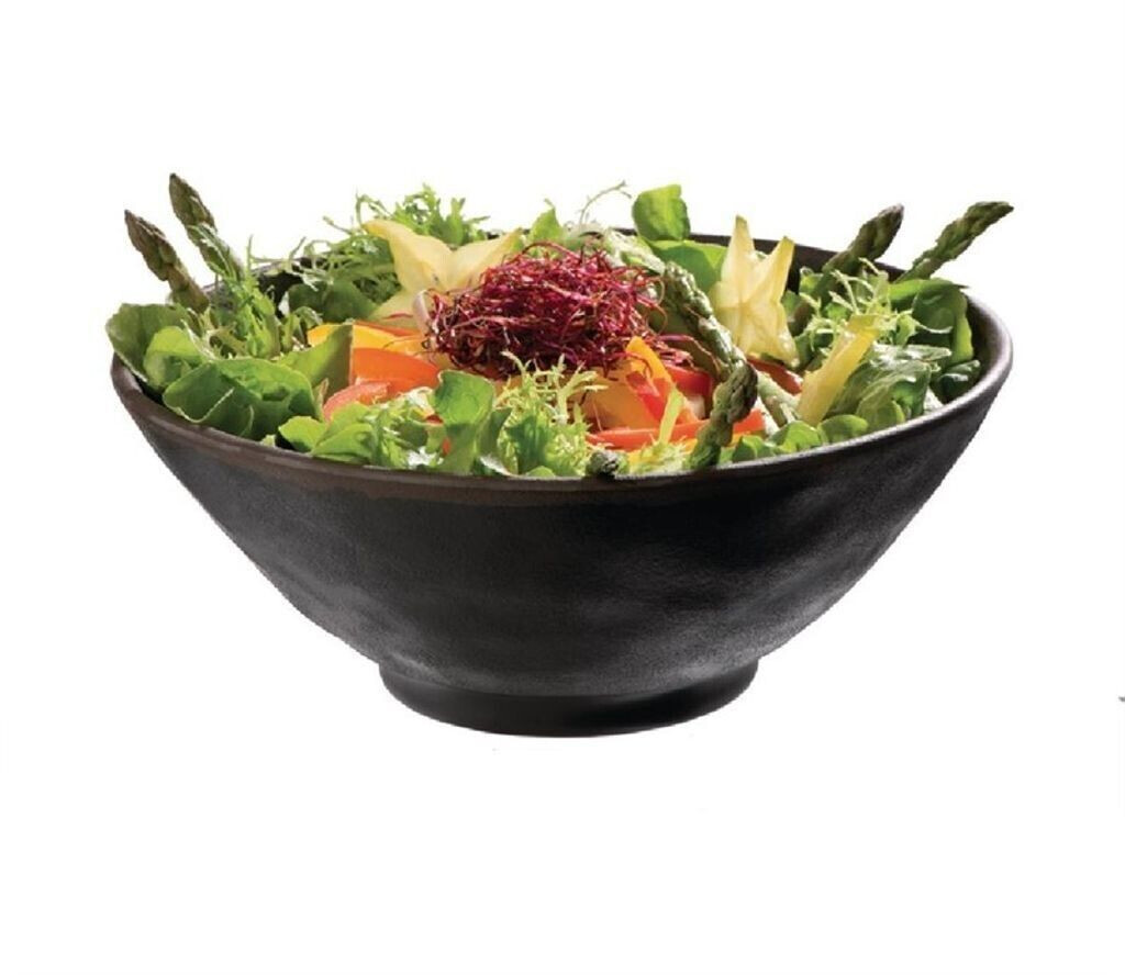 APS Bowl -MARONE-, melamine, black, Ø 21 cm, H: 8.5 cm, 1 liter