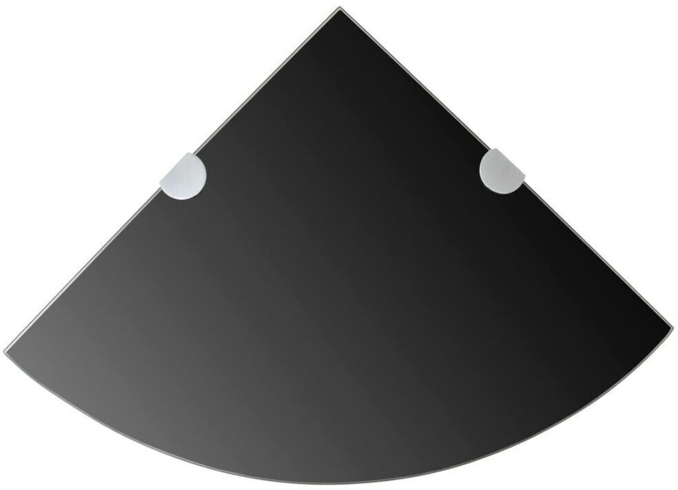 vidaXL Étagère de douche, noir 2 pièces, 25 x 25 cm
