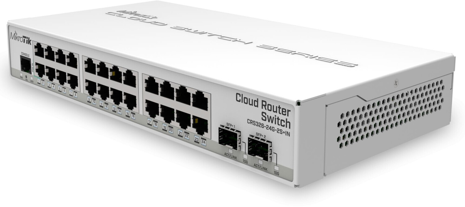 MikroTik 24-Port Gigabit Switch (CRS326-24G-2S+IN)