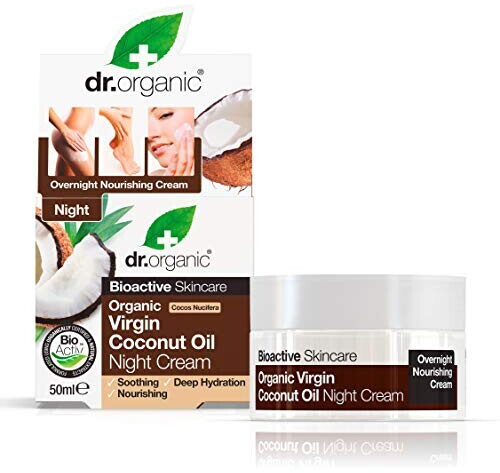 Dr. Organic Crème de nuit l'huile de coco vierge (50 ml)