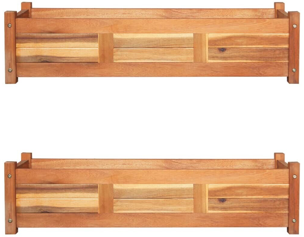 vidaXL Garden Raised Beds (100 x 30 x 25cm) - Set of 2