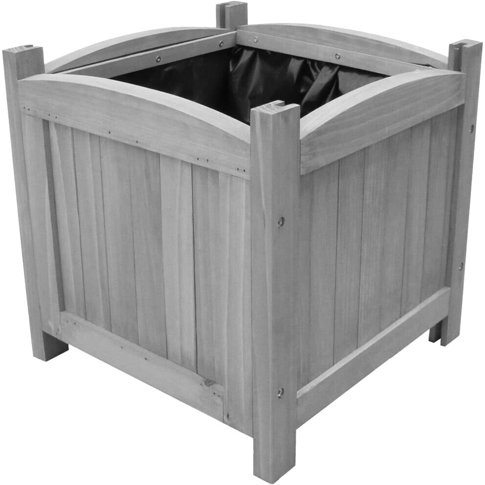 vidaXL Solid Firwood Raised Beds (30 x 30 x 30cm) - Set of 2