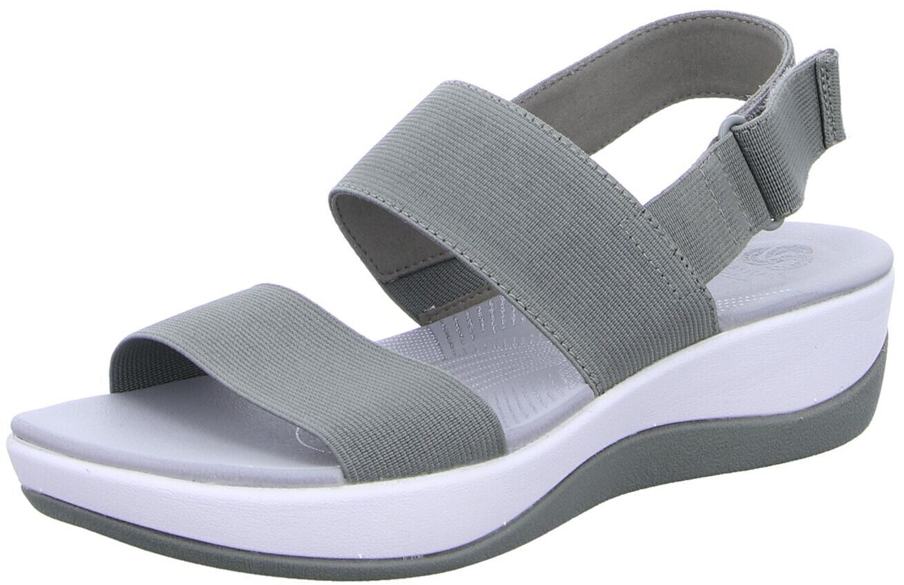 Clarks Arla Jacory Wedge Slingback Sandals olive green
