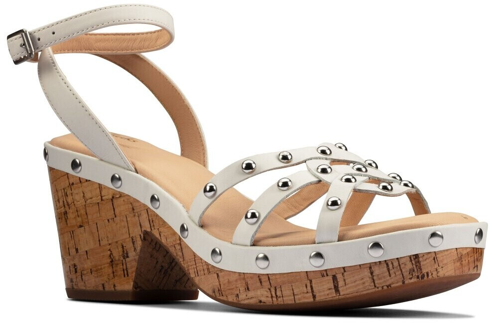 Clarks Women's Maritsa 70 Sun Platform Heeled Sandals White