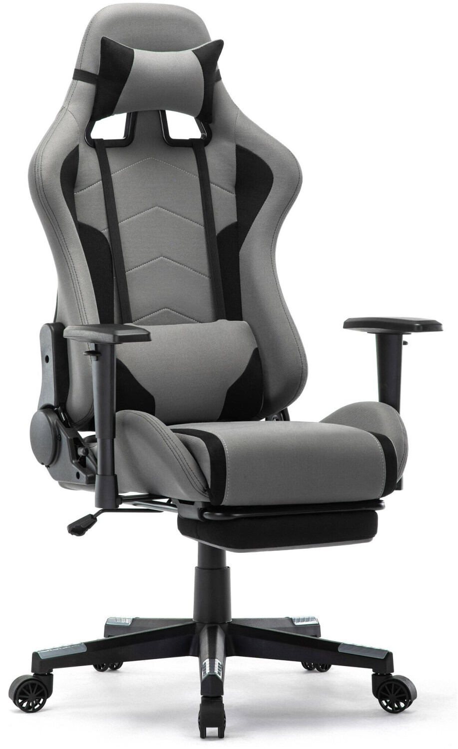 IntimaTe WM Heart Rally Gaming Racing Chair Fabric-Charcoal Grey/Black