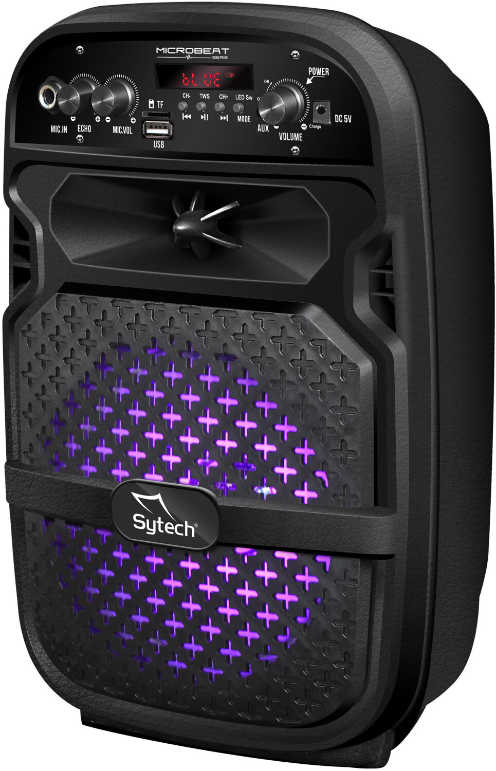 Altavoz Inalámbrico Portátil Sytech SYXTR15BT, Serie “Microbeat”,  Bluetooth, USB, color Negro