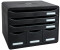 Exacompta Store-Box schwarz DIN A4+ quer mit 6 Schubladen (306714D)