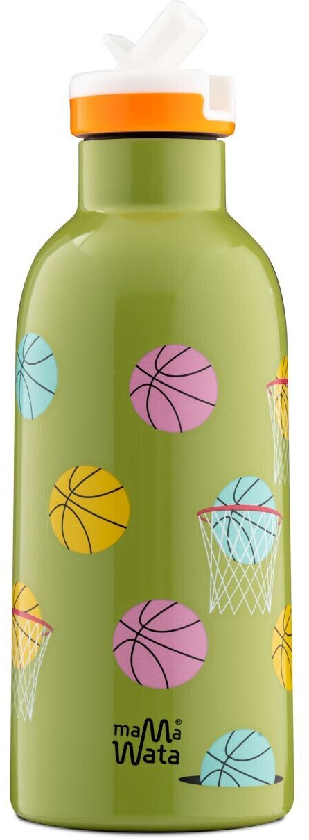 MamaWata Stainless steel drinking bottle with sports cap BASKETBALL