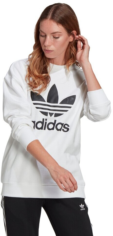 Adidas Originals - Sweat Capuche Femme Trefoil HN8329 Blanc 