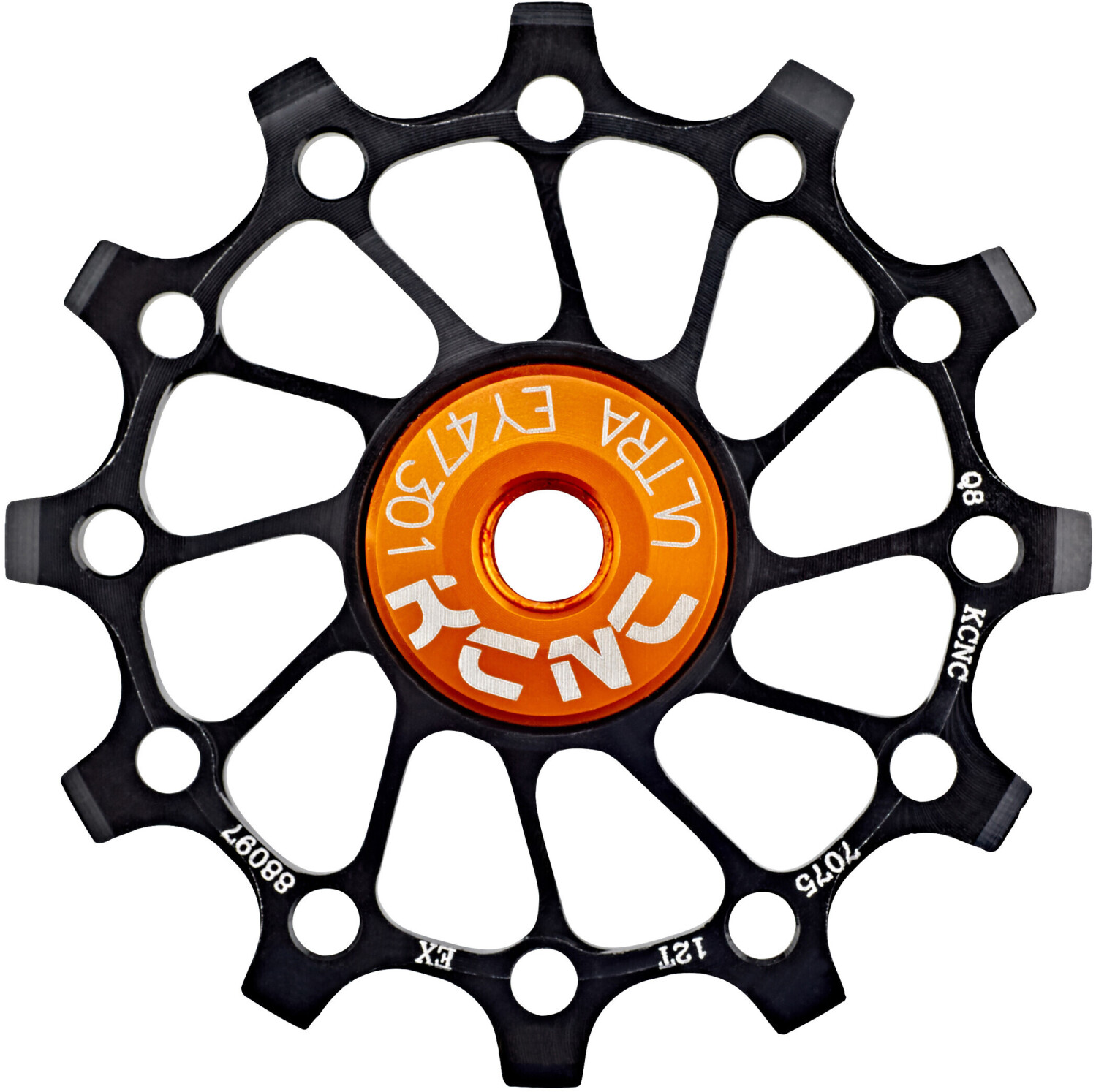 KCNC Jockey Wheel SS Bearing Narrow Wide Long Teeth 12z black