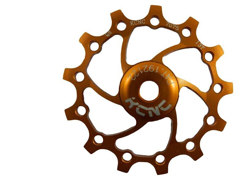 KCNC Jockey Wheel 12Z stainless steel Lager Long Teeth gold
