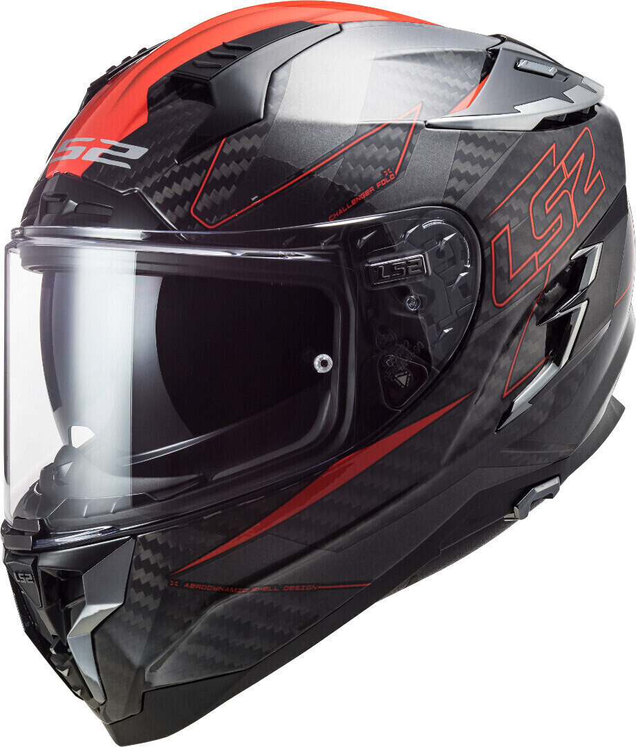 LS2 FF327 C Challenger Carbon Fold rouge