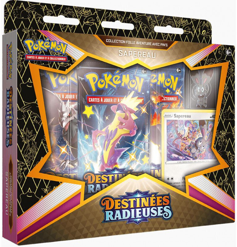 Asmodée Pokémon Coffret Pin's Destinées radieuses Sapereau/Polthégeist EB4.5 (français)