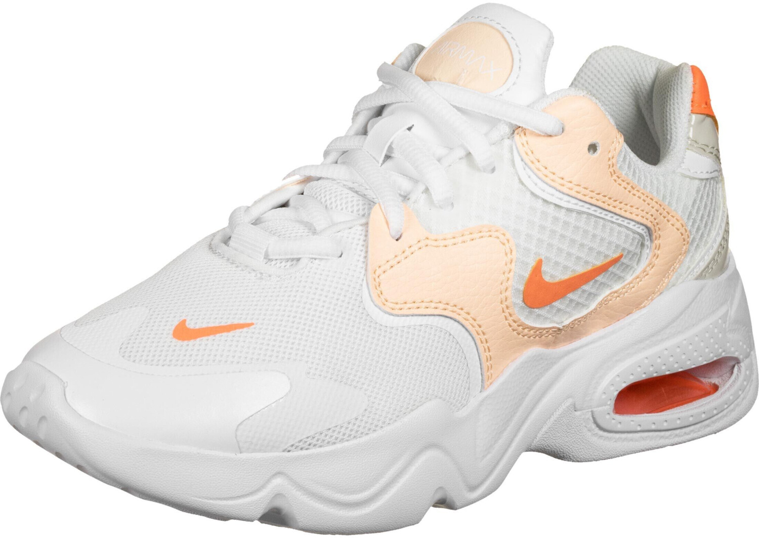 nike air max 2x trainers in white and pink