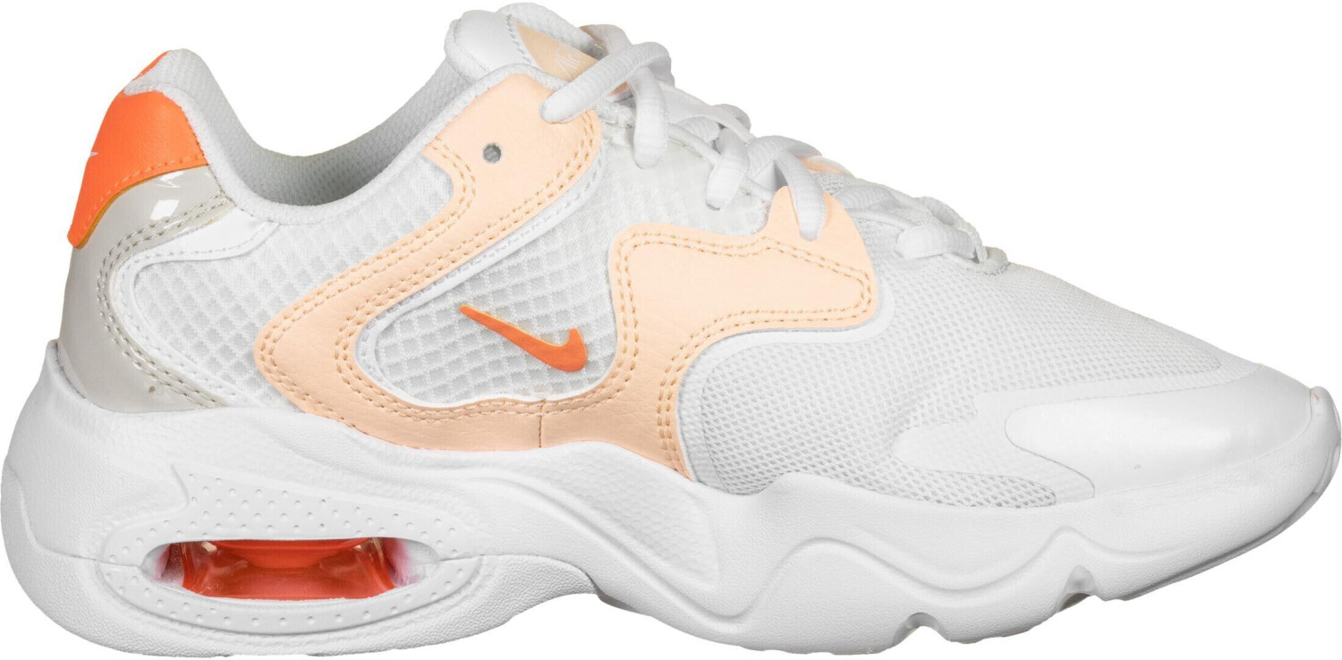 nike air max 2x trainers in white and pink