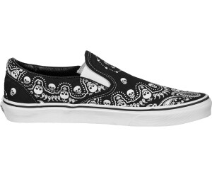 mens black and white slip on vans