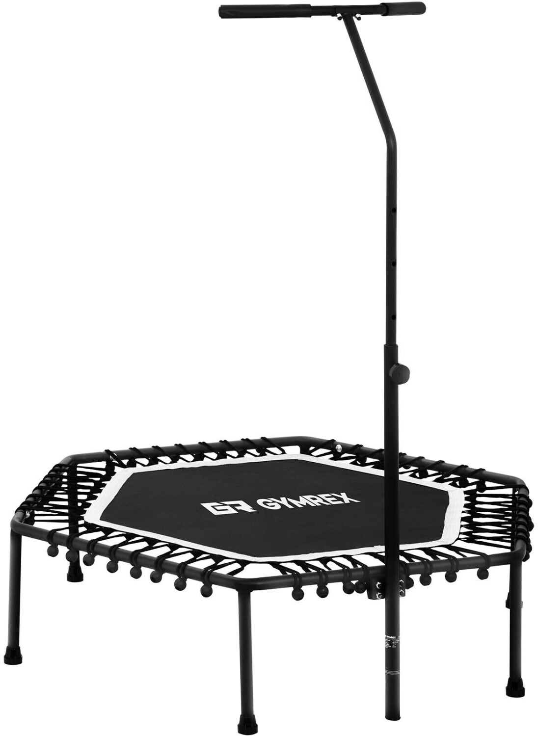 Gymrex Fitness Trampoline with Handlebar white