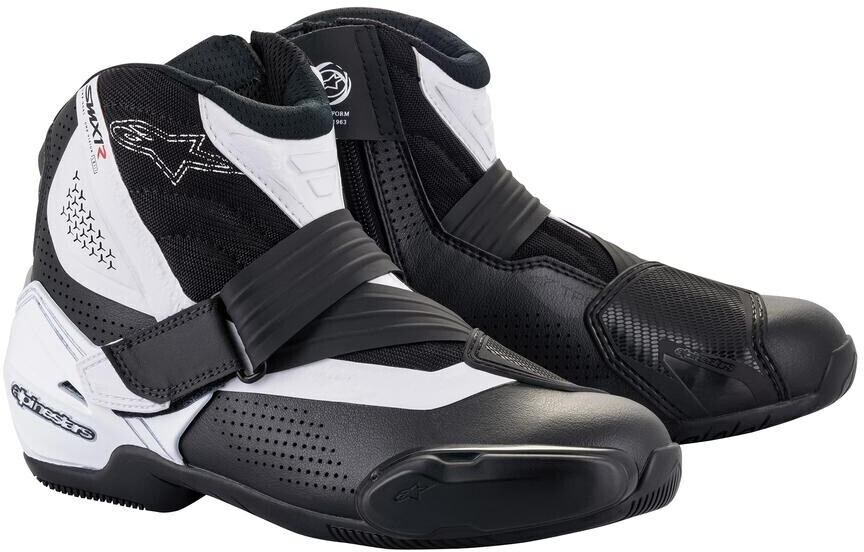 Photos - Motorcycle Boots Alpinestars SMX-1 R V2 Vented Black/White 