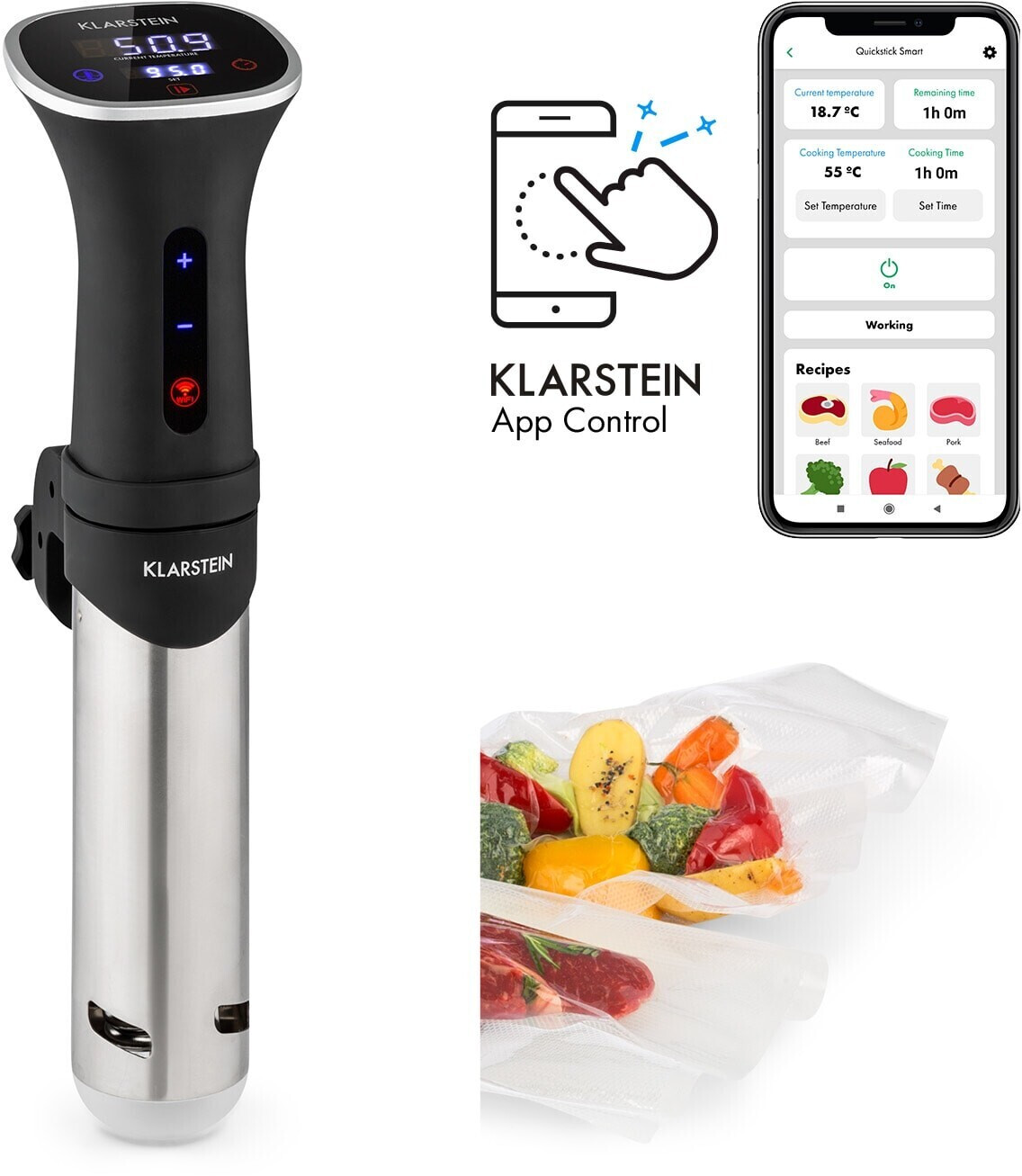 Klarstein Quickstick Sous Vide – Roner cocina baja temperatura con bomba  circulación 3D – Shopavia