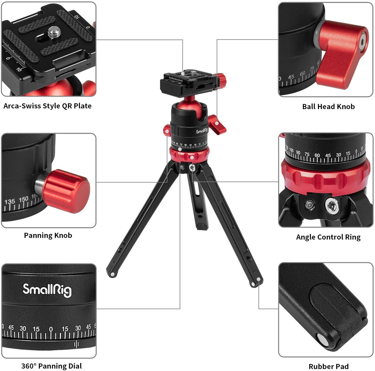 SmallRig 3033 Aluminum Tabletop Mini Tripod ab 62,39 € Preisvergleich