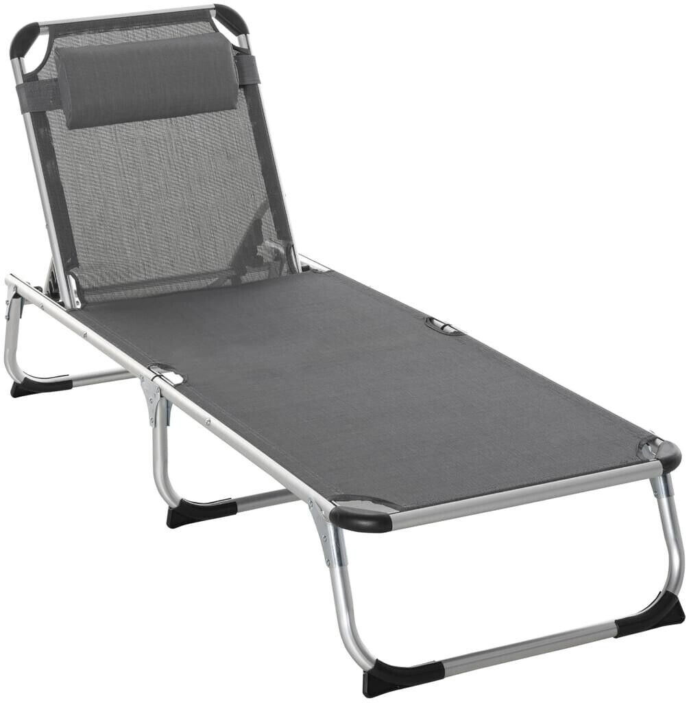 Outsunny Garden Lounger Alu ( 84B-592GY) grey