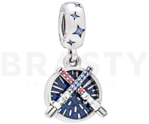 Pandora Star Wars Lightsaber Double Dangle Charm