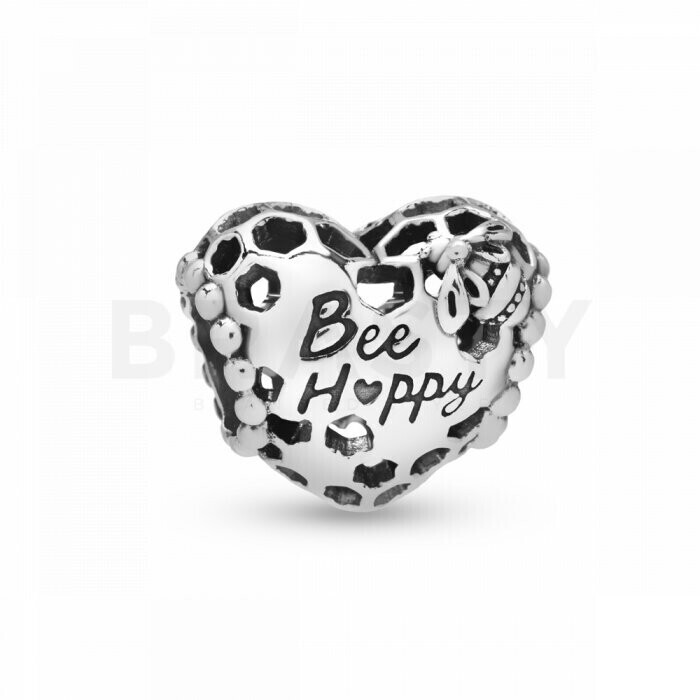 Pandora Bee Happy Honeycomb Heart Charm