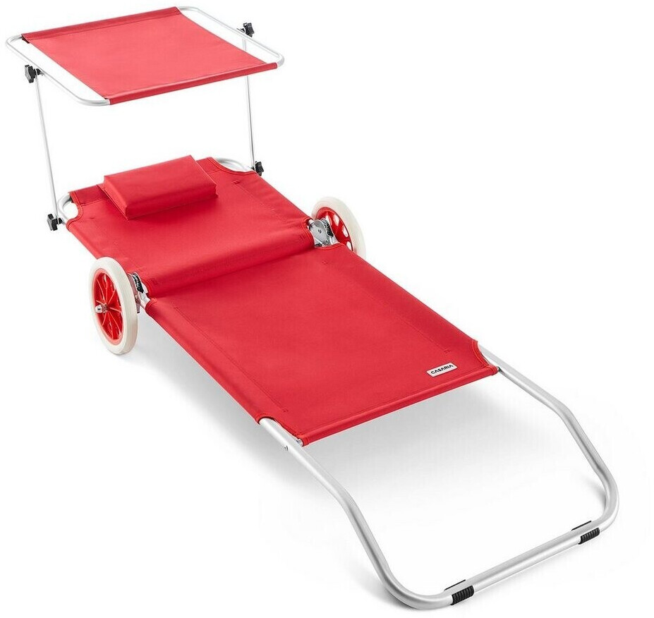 Casaria Beach Lounger Kreta red