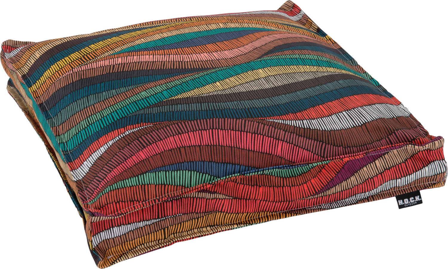 H.O.C.K. Peggy multicolor Outdoor Sitzkissen mit Biese 40x40x5cm bunt