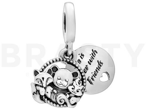 Pandora Bear, Fox & Squirrel Dangle Charm