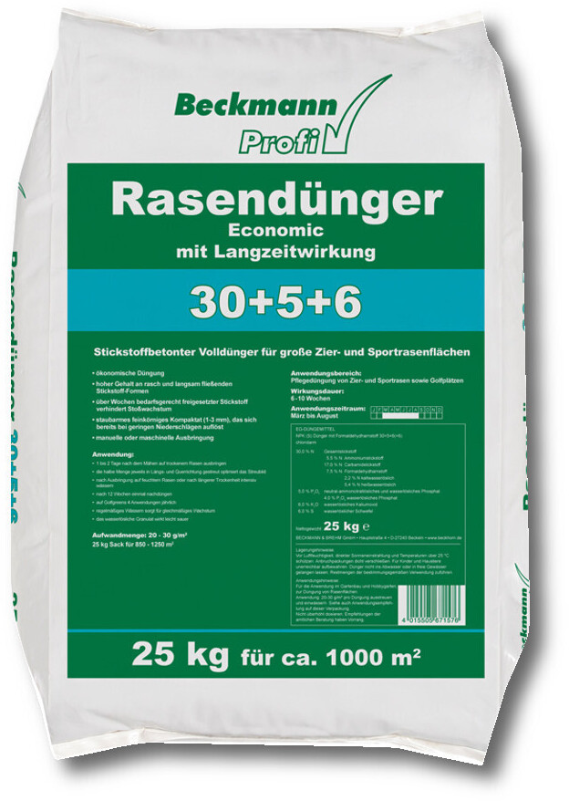 Beckmann Profi Rasendünger Economic mit Langzeitwirkung 25 kg ab 49,50