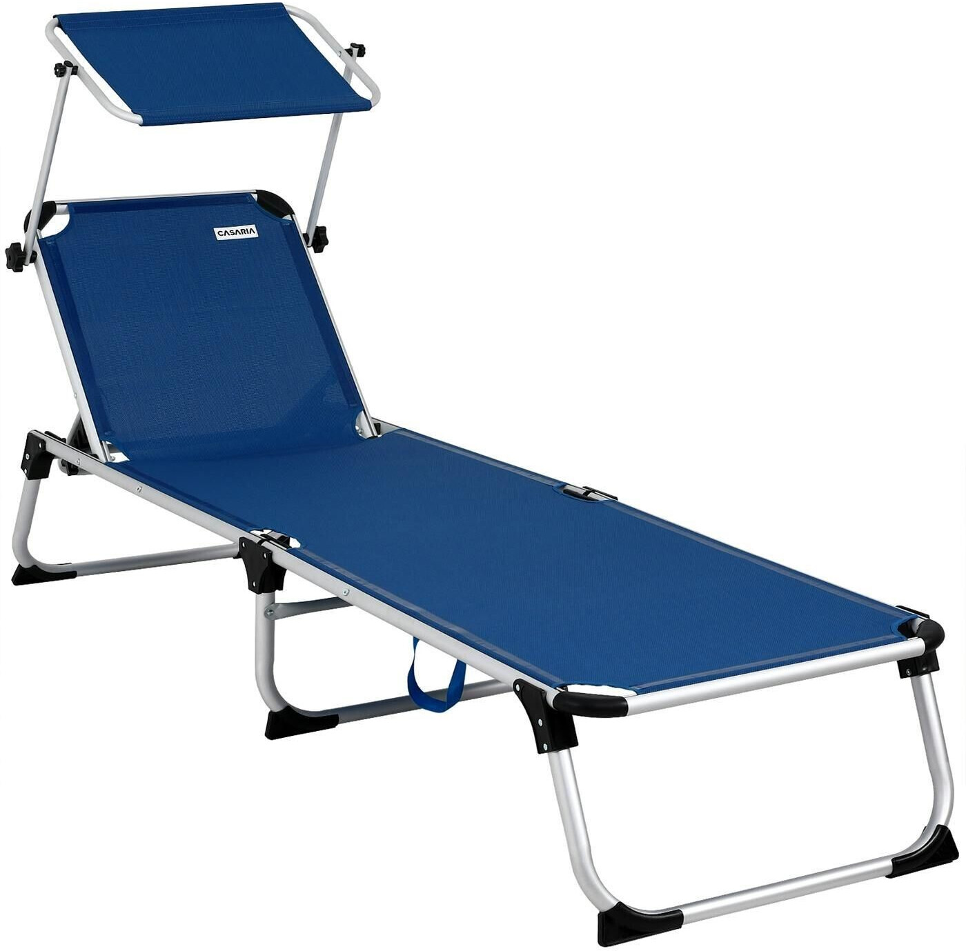 Casaria Canopy Sun Lounger Malta blue alu
