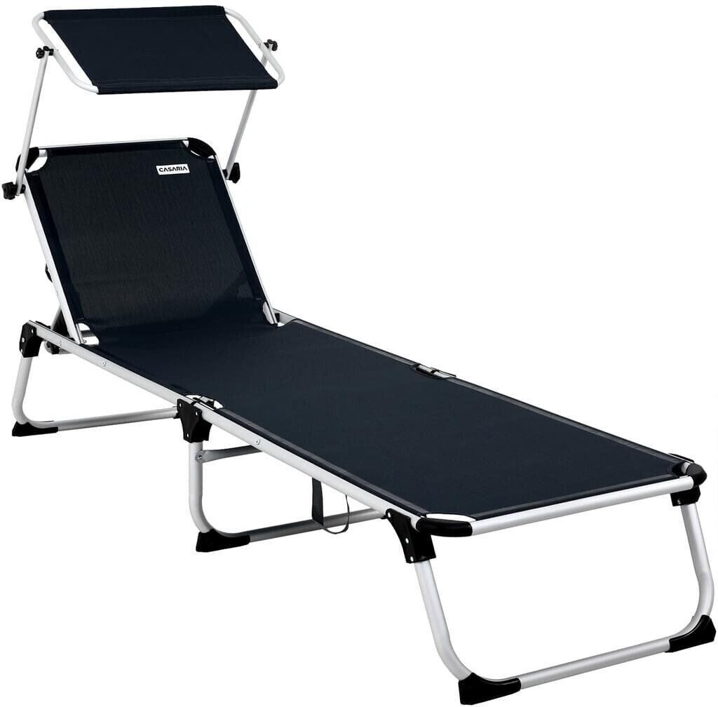 Casaria Canopy Sun Lounger Malta anthracite alu