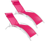 TecTake 2 Gartenliegen aus Aluminium 5 stufig ab 99,99