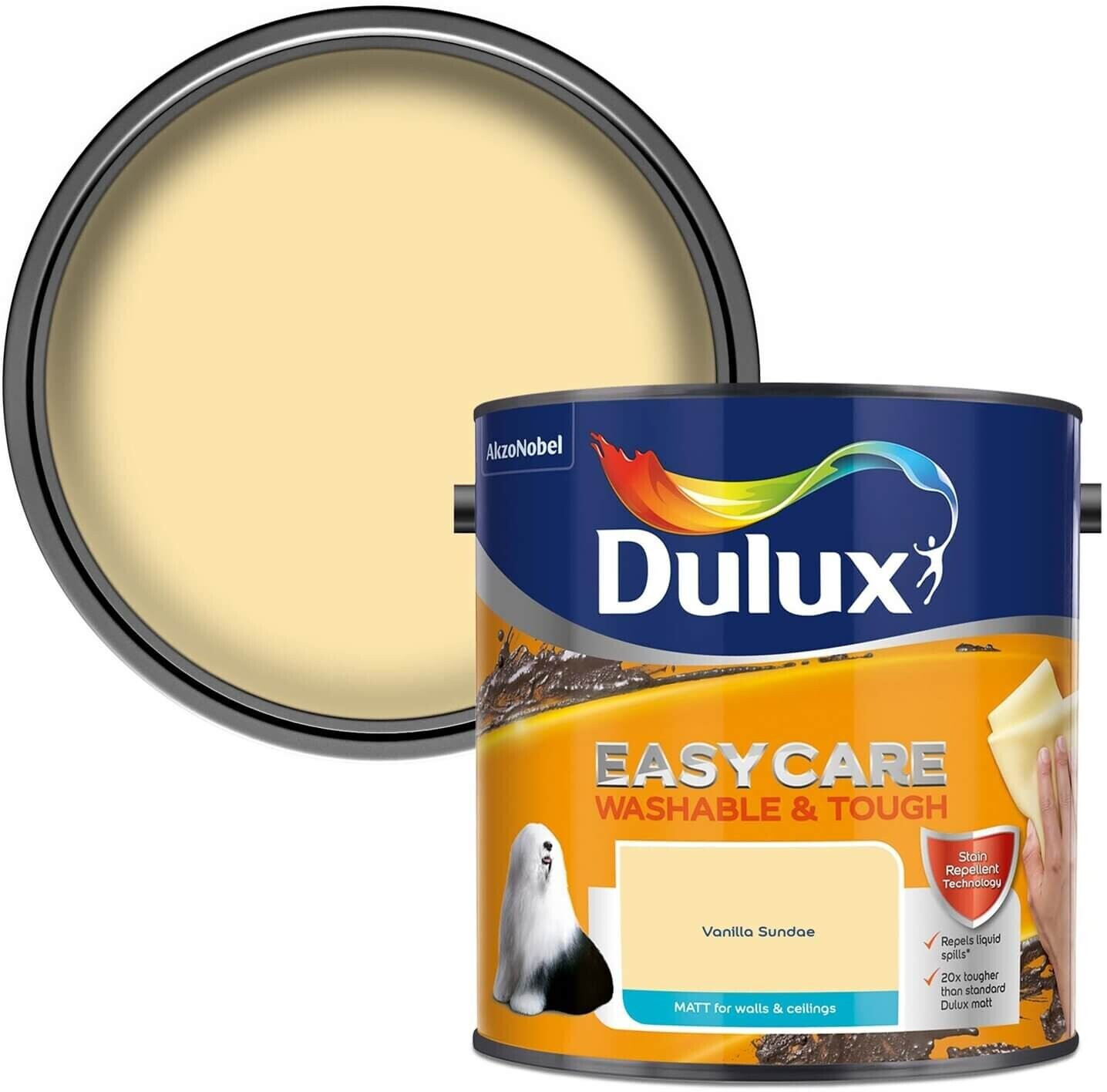 Buy Dulux Easycare Washable & Tough Vanilla Sundae - Matt - 2.5L from £ ...