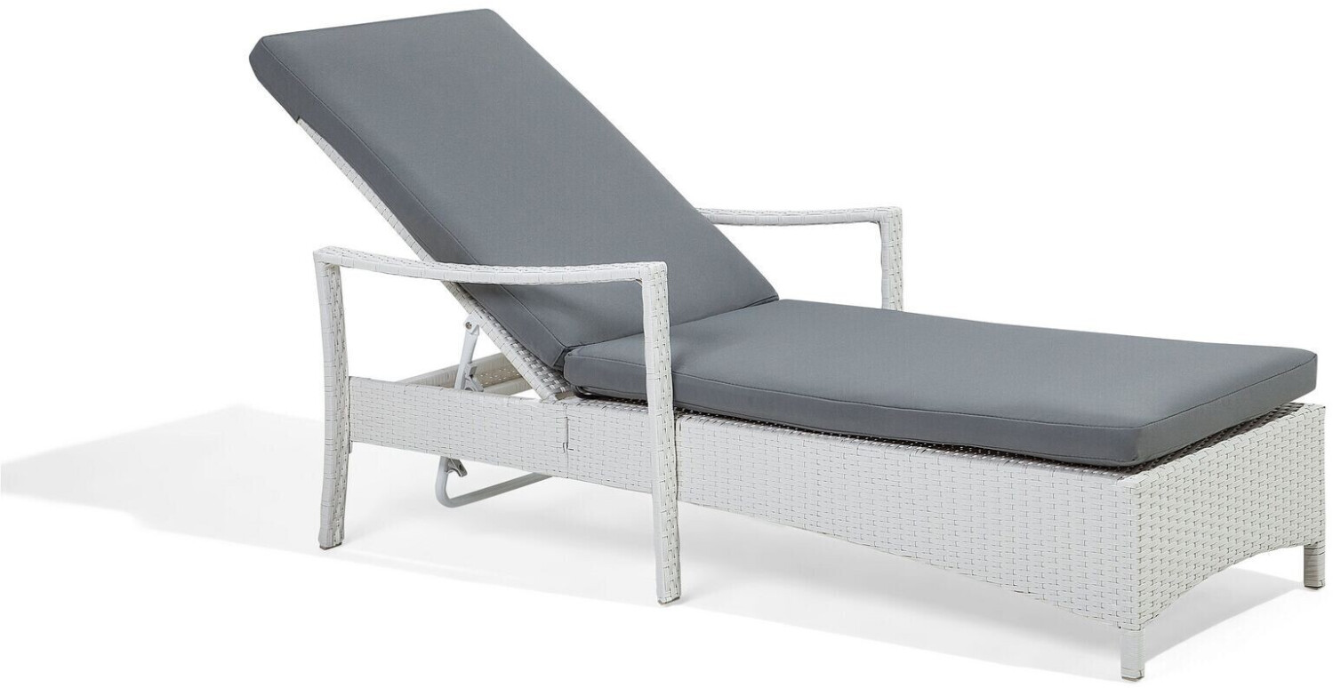 Beliani Sun Lounger Vasto white