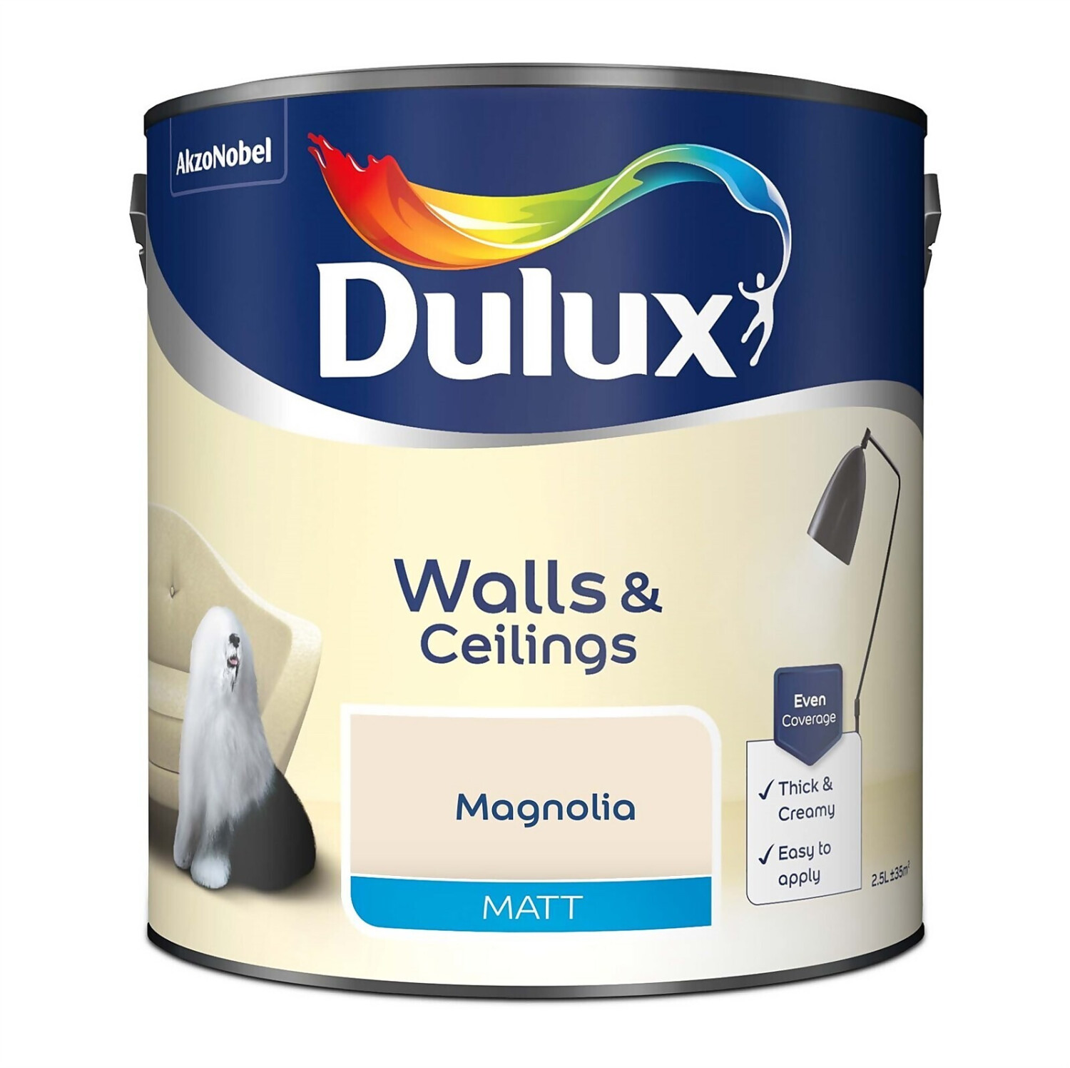 Buy Dulux Magnolia Matt Emulsion Paint 2.5L from £18.99 (Today